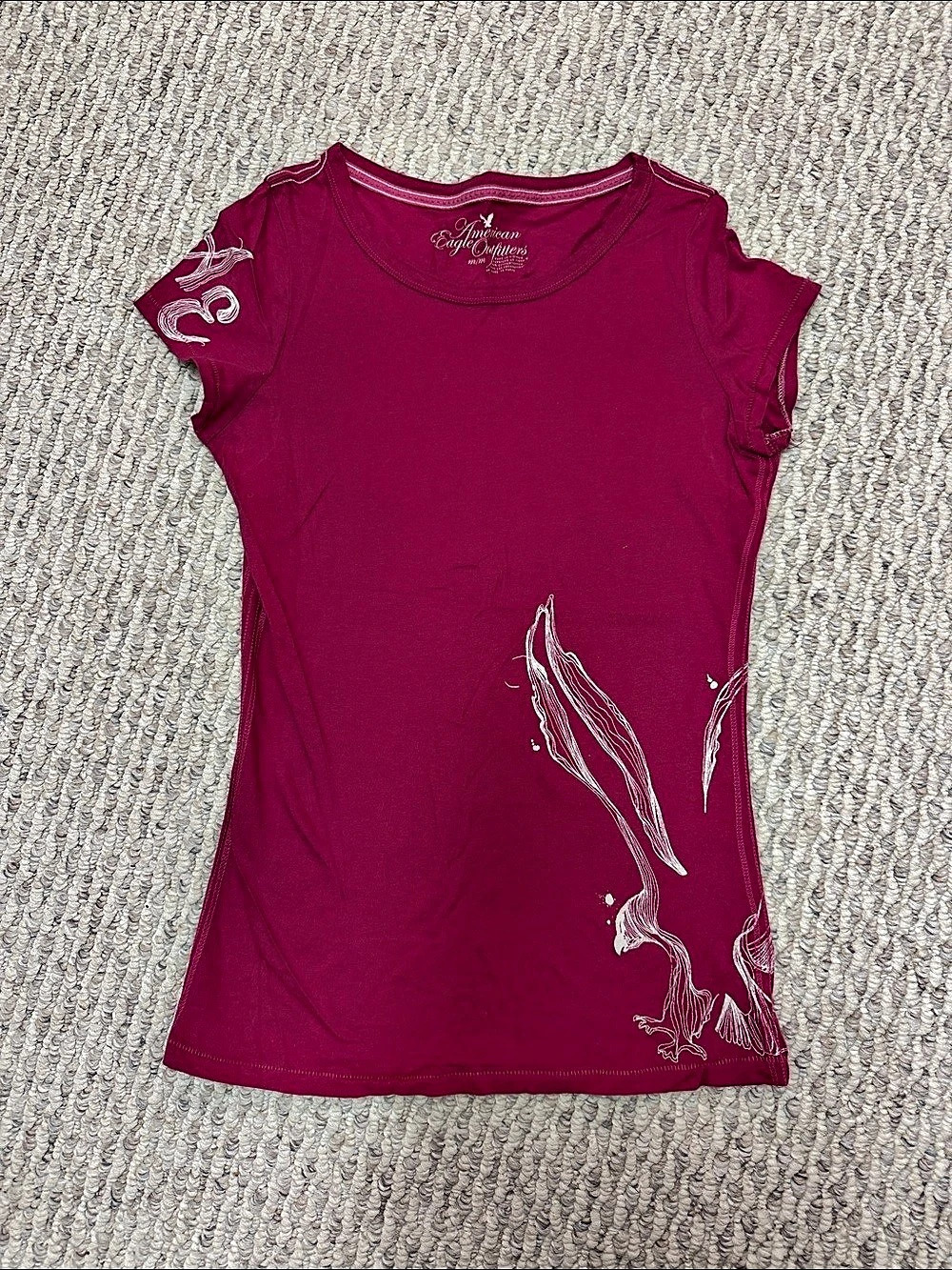 American Eagle Outfitters Short Sleeve Graphic Tee in Pink